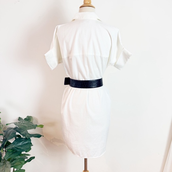 💋Madewell White Mini Courier Shirt Dress size XXS - Picture 6 of 14